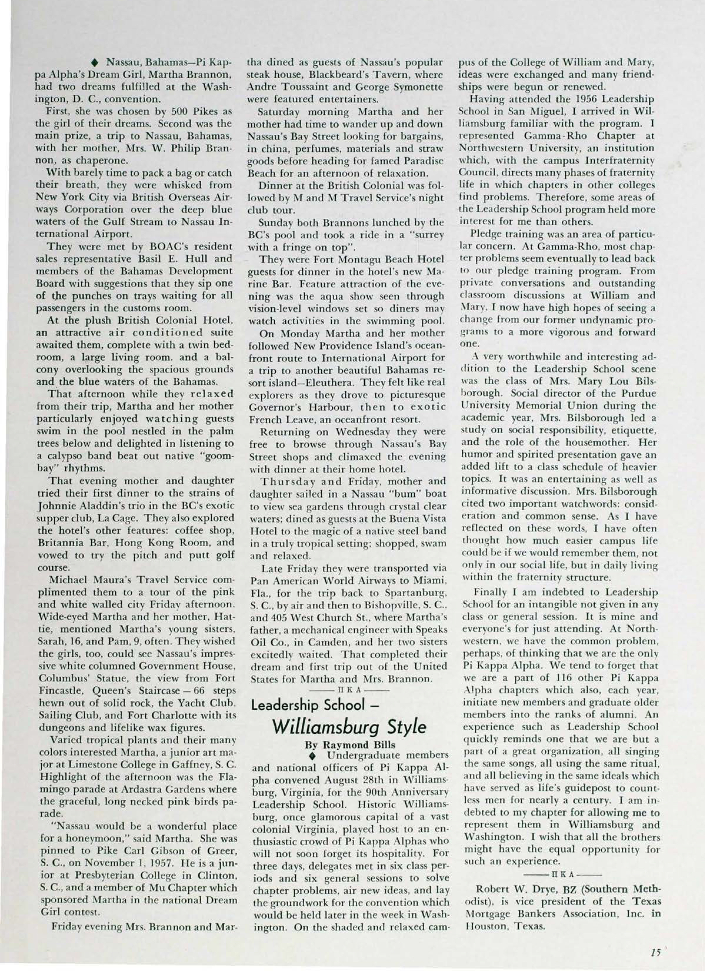 Leadership School - Williamsburg Style